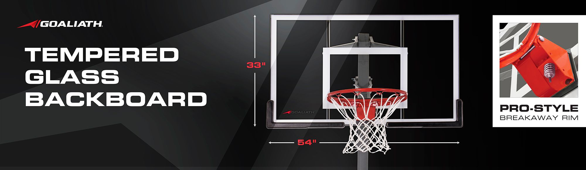 Goaliath 54'' Prodigy InGround Basketball Hoop Free Curbside Pick Up